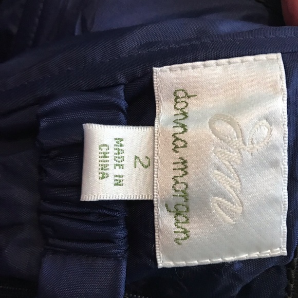 Navy Lace Fit & Flare Donna Morgan Dress - Picture 5 of 5